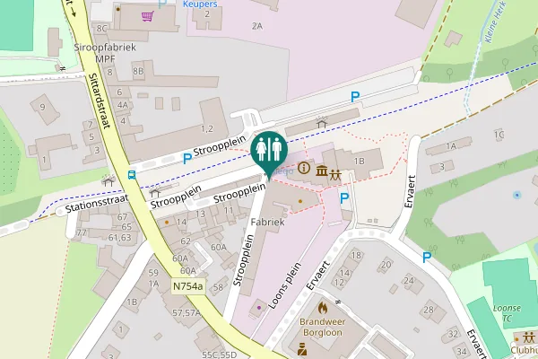 Map showing location of Stationsstraat 54 Toilet