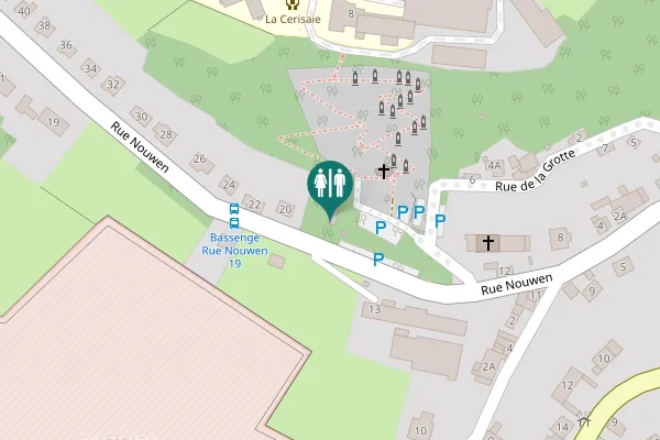 Map showing location of Rue Nouwen 20 Toilet