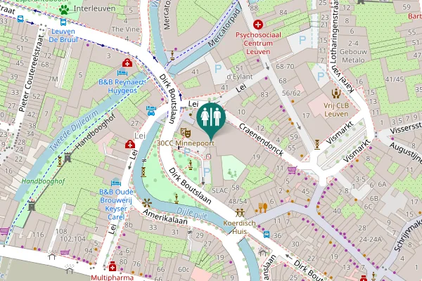 Map showing location of Dirk Boutslaan 60/62/62A Toilet