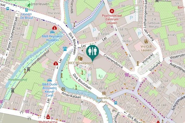 Map showing location of Dirk Boutslaan 60/62/62A Toilet