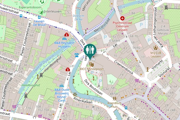 Map showing location of Dirk Boutslaan 62 Toilet