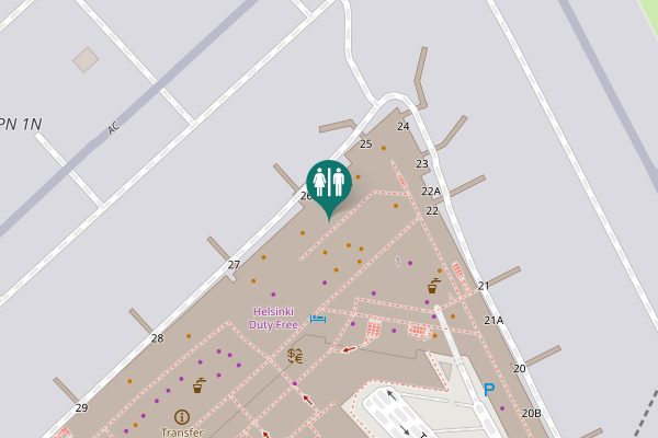 Map showing location of Lentoasemantie 1 Toilet