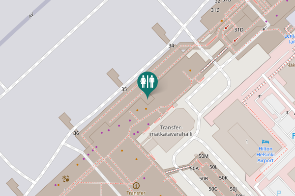 Map showing location of Lentoasemantie 1 Toilet