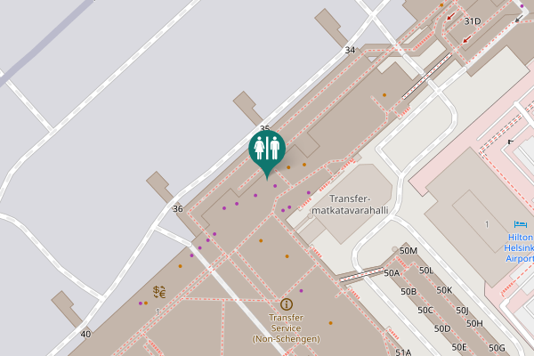 Map showing location of Lentoasemantie 1 Toilet