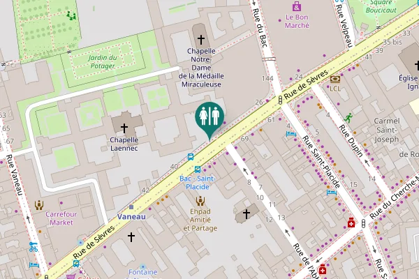 Map showing location of Rue de Sèvres 79 Toilet