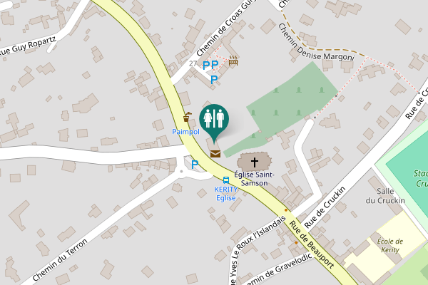 Map showing location of Rue du Commandant Le Conniat 47-49 Toilet