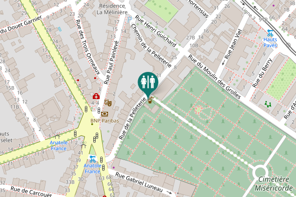 Map showing location of Rue de la Pelleterie 4 Toilet