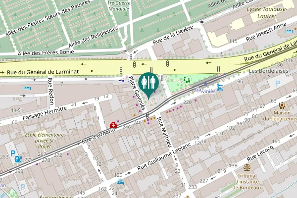 Map showing location of Place Gaviniès 22 Toilet