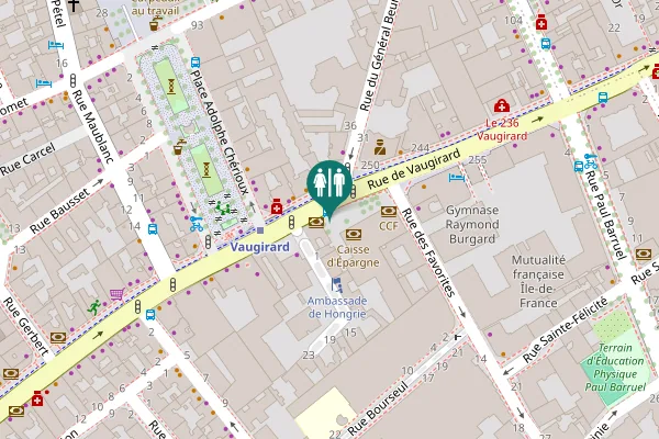 Map showing location of Rue de Vaugirard 279 Toilet