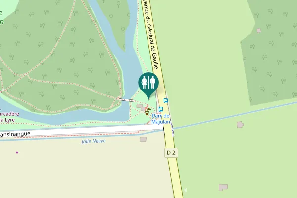 Map showing location of Avenue du Général de Gaulle Toilet