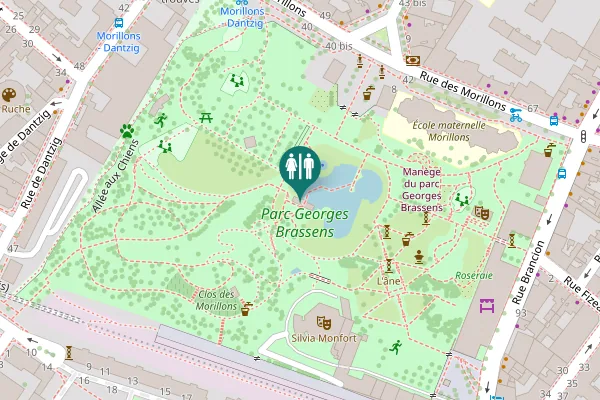 Map showing location of Place Jacques Marette 2 Toilet