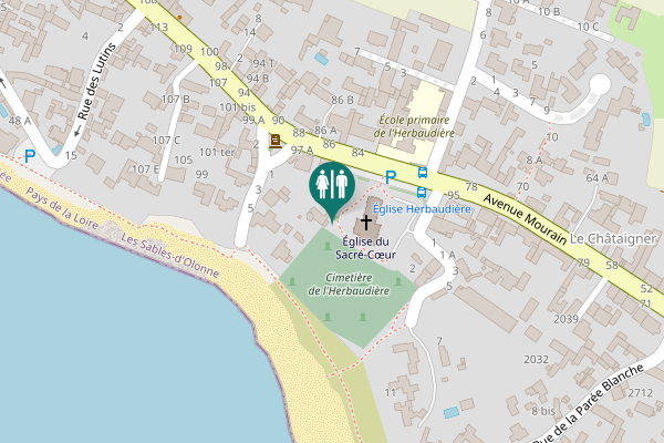 Map showing location of Avenue Mourain 86 Toilet