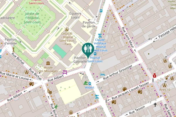 Map showing location of Avenue Claude Vellefaux 4 Toilet