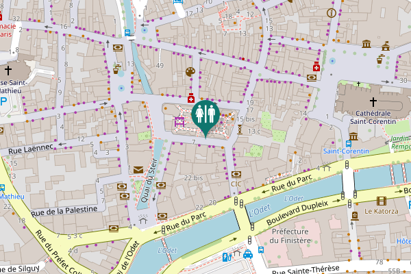 Map showing location of Rue Amiral de la Grandière 5 Toilet
