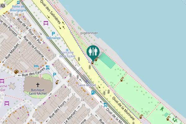 Map showing location of Bordeaux Toilet
