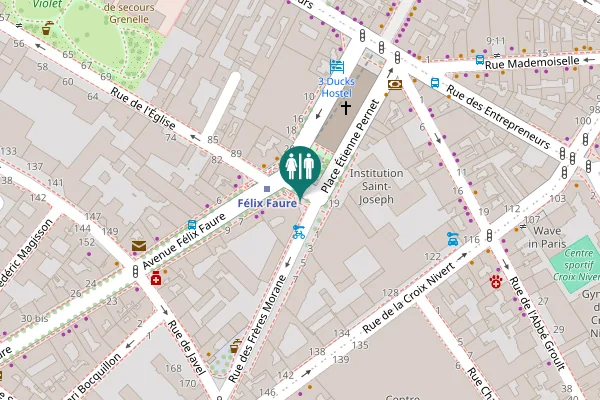 Map showing location of Place Étienne Pernet 26 Toilet