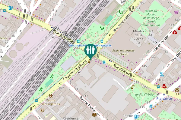 Map showing location of Rue Vercingétorix 149 Toilet