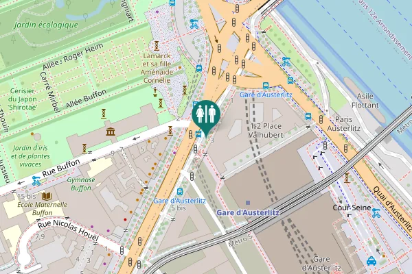 Map showing location of Boulevard de l'Hôpital 3 Toilet