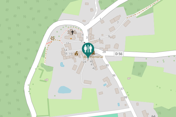 Map showing location of 40 Toilet