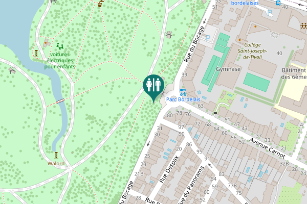 Map showing location of Rue du Bocage 31 Toilet