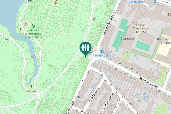Map showing location of Rue du Bocage 31 Toilet
