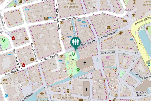 Map showing location of Rue Royale 6 Toilet