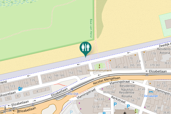 Map showing location of Zeedijk-Heist Toilet