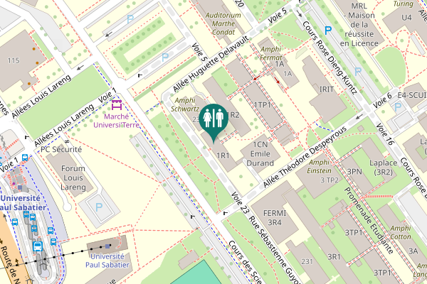 Map showing location of Rue Sébastienne Guyot 95 Toilet