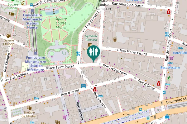 Map showing location of Rue Ronsard 2 Toilet