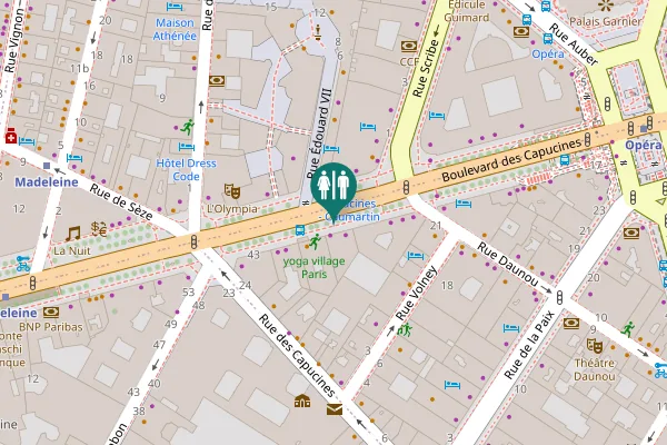 Map showing location of Boulevard des Capucines 37 Toilet