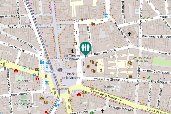 Map showing location of Rue Paul Broca 14 Toilet