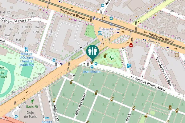 Map showing location of Avenue Ernest Reyer Toilet