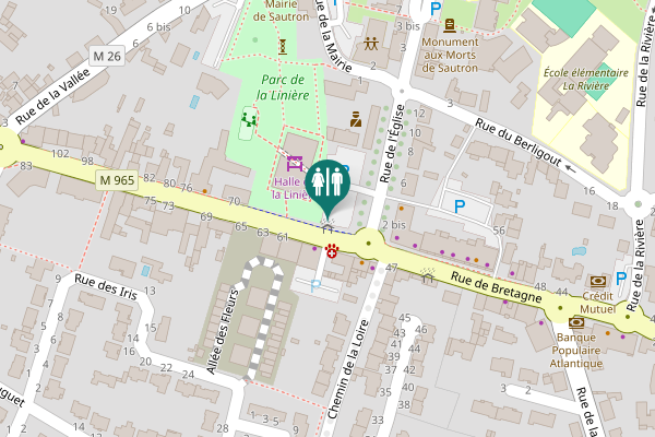 Map showing location of Rue de Bretagne 55 Toilet