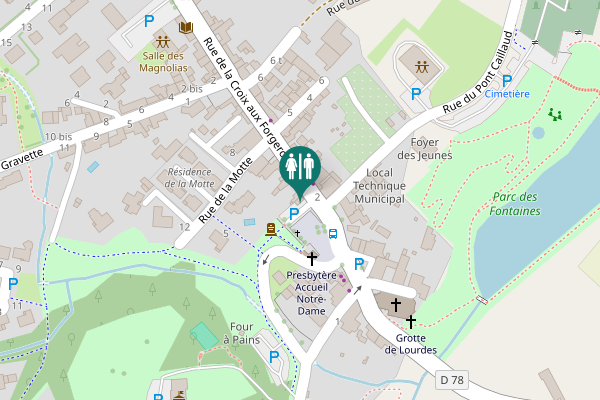 Map showing location of Place du Vieux Cimetière 3 bis Toilet