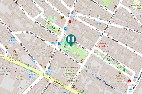 Map showing location of Rue Olivier Noyer 30 Toilet