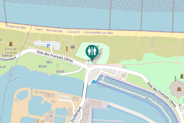 Map showing location of Place du Docteur Marcel Lerosey Toilet