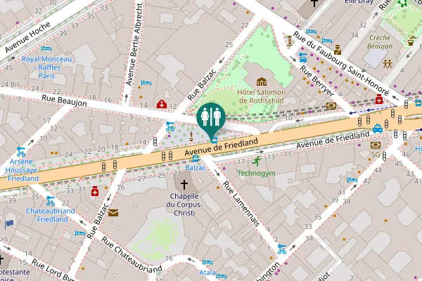 Map showing location of Place Georges Guillaumin Toilet