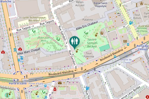Map showing location of Rue Gandon 41 Toilet