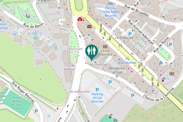 Map showing location of Chemin de la Corniche 3 Toilet