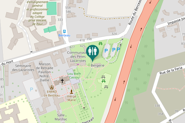 Map showing location of Route du Berceau 425 Toilet