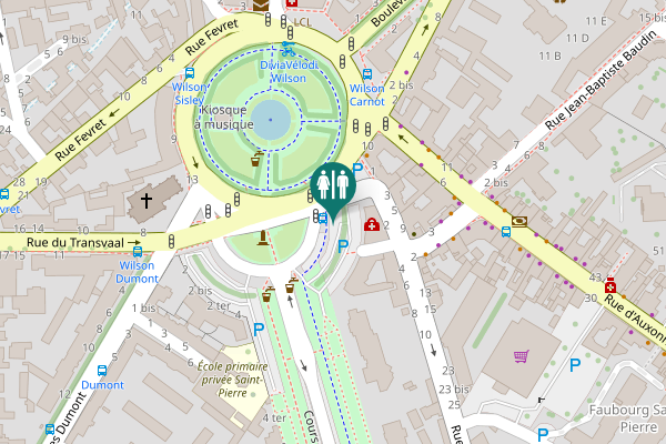 Map showing location of Cours du Général de Gaulle Toilet