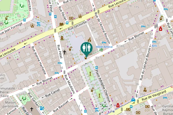 Map showing location of Rue Péclet 31 Toilet