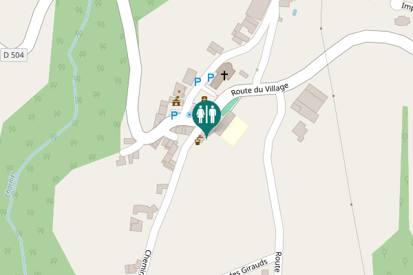 Map showing location of Chemin du Lavoir Toilet