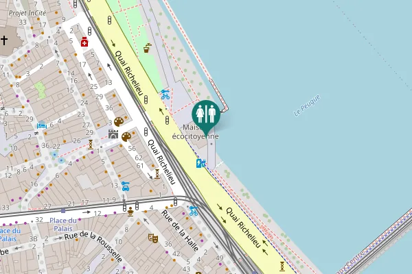Map showing location of Bordeaux Toilet