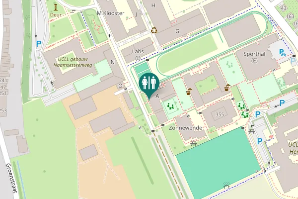 Map showing location of Naamsesteenweg 355 Toilet