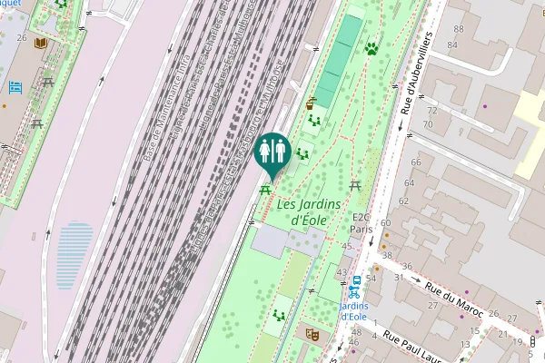 Map showing location of Rue d'Aubervilliers 43 Toilet