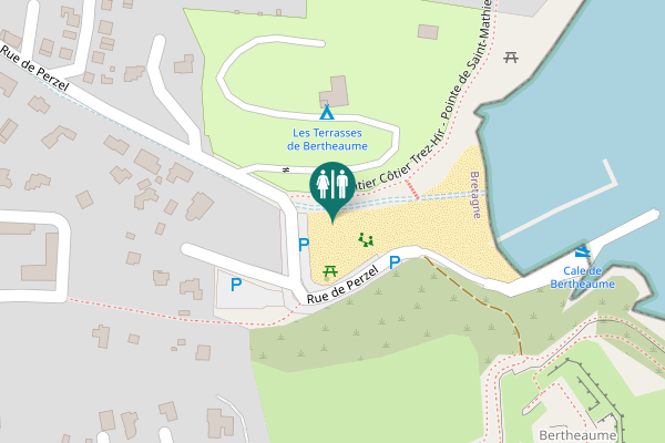 Map showing location of Sentier Côtier Trez-Hir - Pointe de Saint-Mathieu Toilet