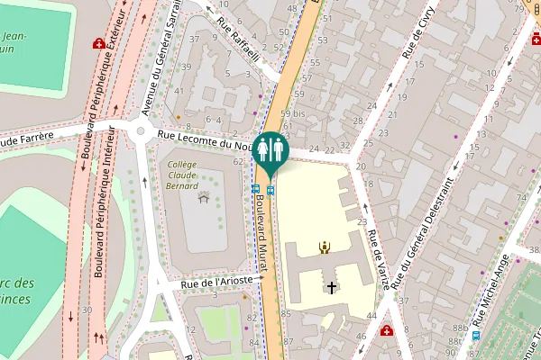 Map showing location of Boulevard Murat 62 Toilet