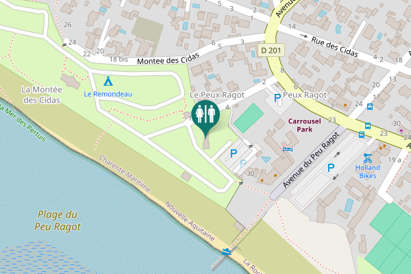 Map showing location of Rue du Petit Noue 10 Toilet