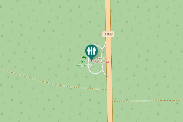 Map showing location of D 932 Toilet